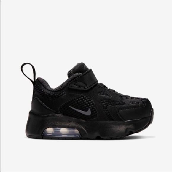 Nike air max 200 triple black toddler sneakers - Picture 1 of 6